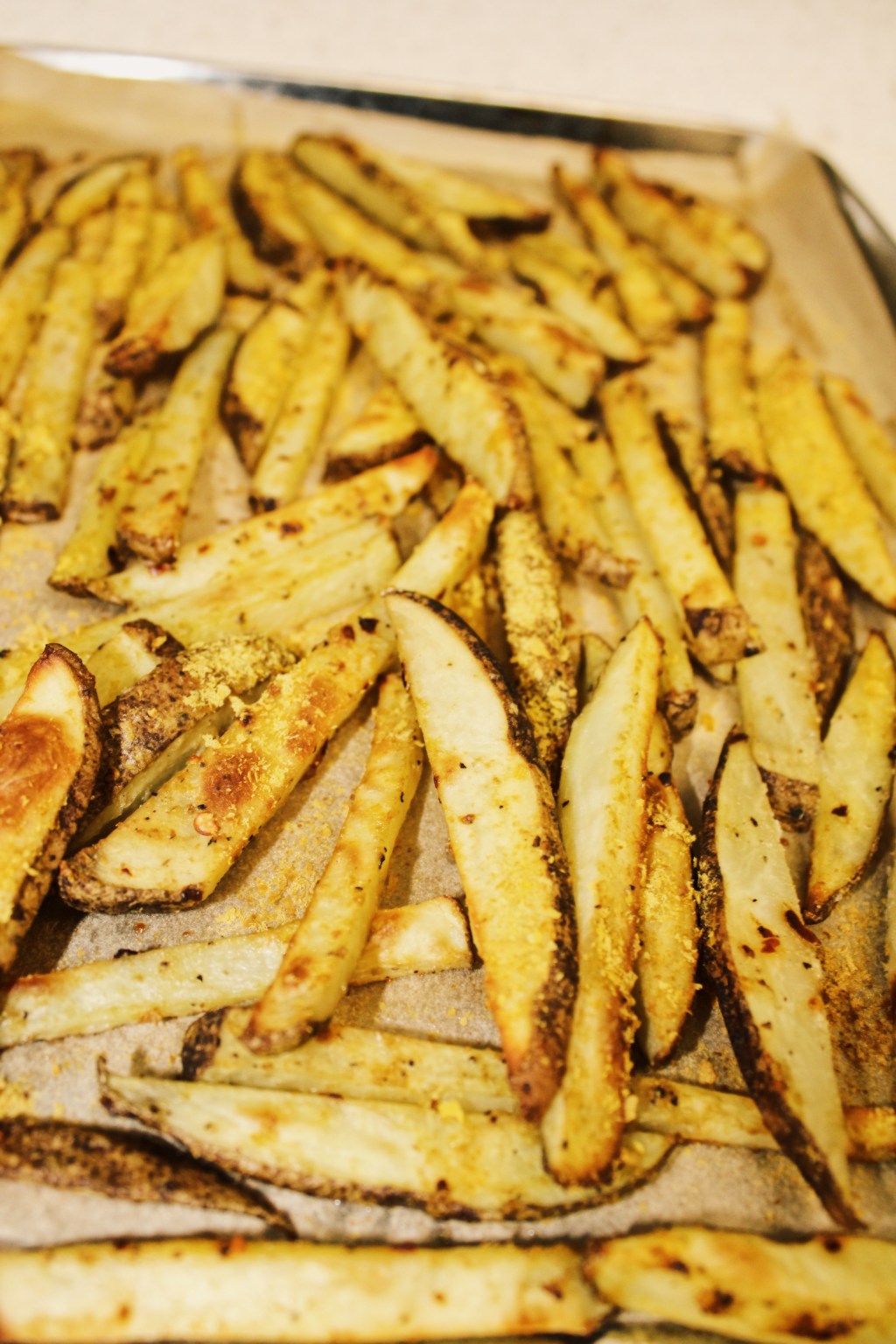 Vegan Spicy Cheddar Fries&nbsp;(baked)