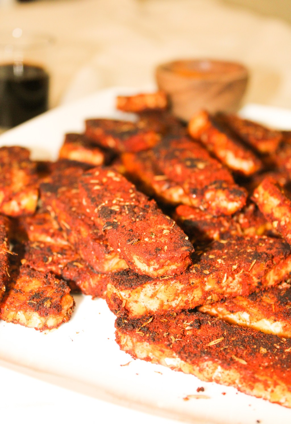 Smoky Blackened Tempeh