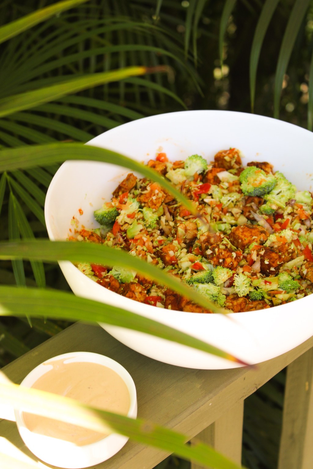 Broccoli Salad w/ Tahini Sriracha&nbsp;Dressing
